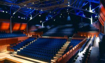 A view of the stalls and circle seating inside The Anvil