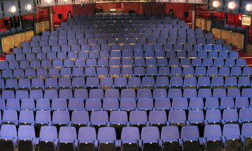 A photo taken from The Haymarket stage looking out over the auditorium