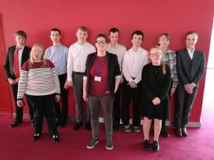 students on a careers tour