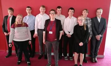 students on a careers tour