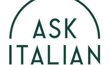 green text reading 'ASK Italian' on a white background