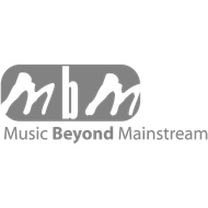 A grey logo of MBM in a rounded rectangle with the words 'Music Beyond Mainstream' below