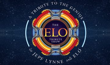"The ELO Tribute Show. A tribute to the genius of Jeff Lynne and ELO" written on a blue starry night background