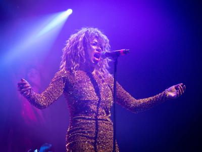 A Tina Turner tribute act performing on stage