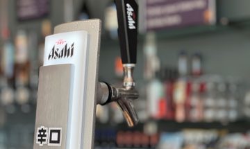 The Asahi beer tap at the bar at The Anvil